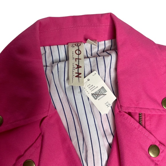 NWT Dolan Anthropologie Hot Pink Moto Jacket xs - Picture 9 of 12